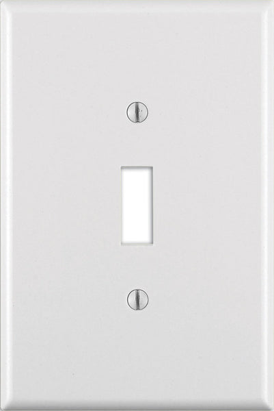 Leviton White 1 gang Thermoset Plastic Toggle Wall Plate 1 pk