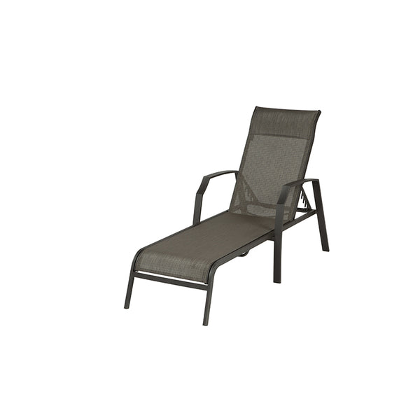 Chaise longue con estructura de aluminio negro Icarus de Living Accents