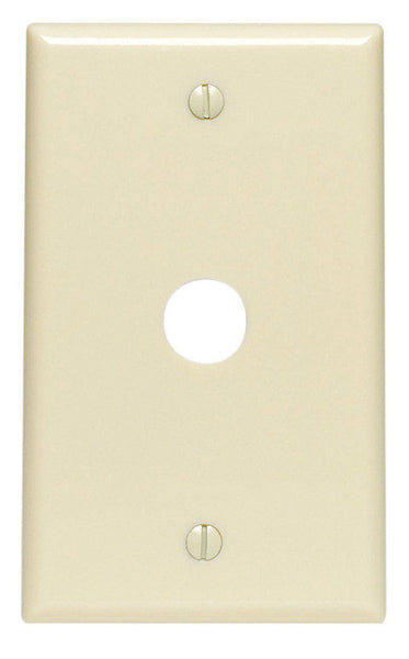 Placa de pared para cable/telecomunicaciones de plástico termoendurecible Leviton Ivory de 1 unidad, paquete de 1