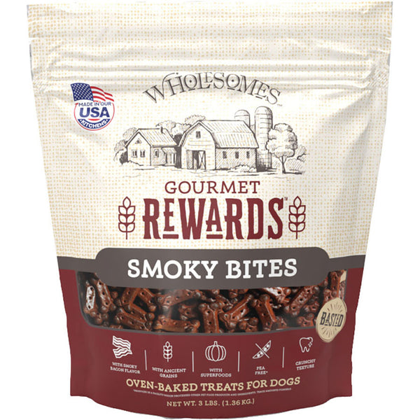 Wholesomes Rewards Gourmet Biscuits, Smoky Bacon, 3 lbs.