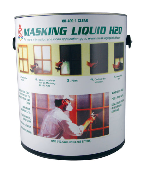 Associated Paint Clear Water-Based Acrylic Masking Liquid H2O 1 gal (Pack of 4).