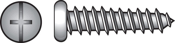 HILLMAN No. 8 X 5/8 in. L Phillips/Slotted Pan Head Sheet Metal Screws 100 pk