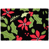 Alfombra decorativa de poliéster con diseño de flores de pascua y acebo multicolor Jellybean de 20 pulgadas de ancho x 30 pulgadas de largo