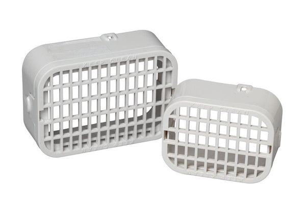 Protector contra roedores de plástico blanco Amerimax de 2 pulgadas de ancho x 3 pulgadas de largo (paquete de 12)