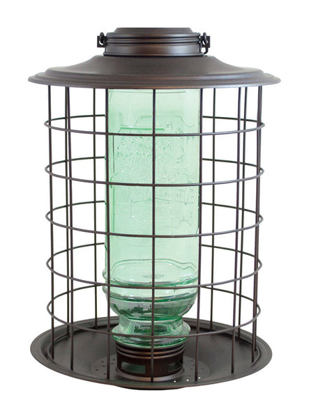 Comedero de semillas en forma de tubo con jaula de metal de 1-1/2 lb de More Birds Songbird Vintage Wild Bird