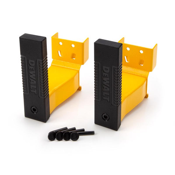 Juego de soportes para cable DeWalt de 5,5 pulg. de ancho x 6,25 pulg. de alto, de acero negro y amarillo