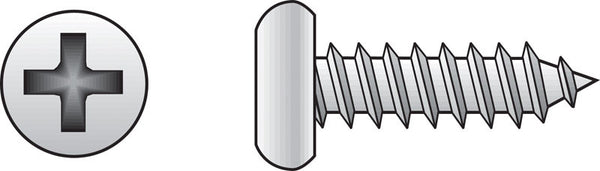HILLMAN No. 8 Ga. X 1-3/4 in. L Phillips Pan Head Sheet Metal Screws 100 pk