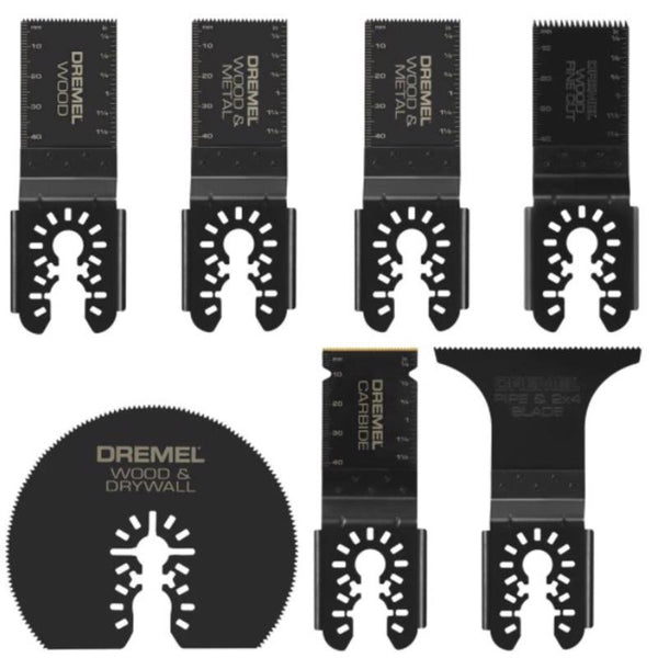 Juego de hojas oscilantes de acero Dremel para madera, 7 piezas