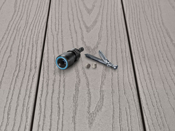 Kit de tornillos y tapones para cubierta con cabeza recortada en estrella de color gris pizarra Starborn Pro Plug n.º 10 X 2-1/2 pulg. L, 1 paquete