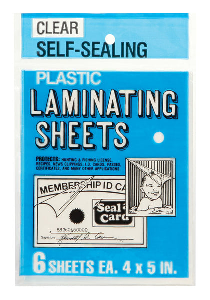 Seal-A-Card Books and Stationery Laminating Sheets Plastic 6 sheet (Pack of 24)
