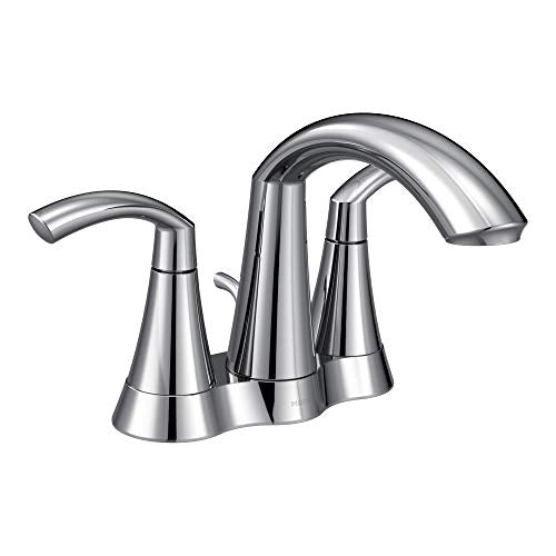 Grifo de baño de arco alto de dos manijas cromado