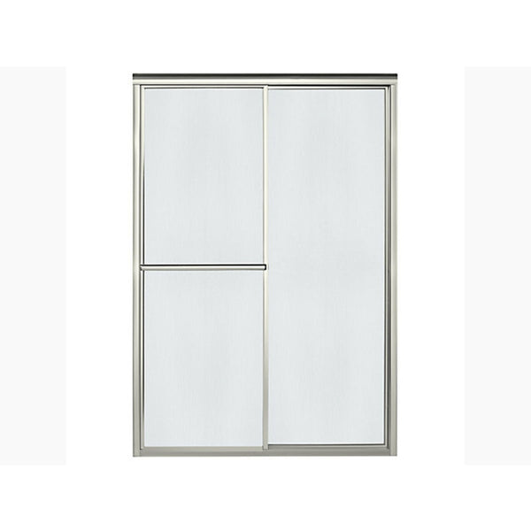 Puerta de ducha con marco de níquel cepillado Sterling de 70 pulgadas de alto x 48-7/8 pulgadas de ancho
