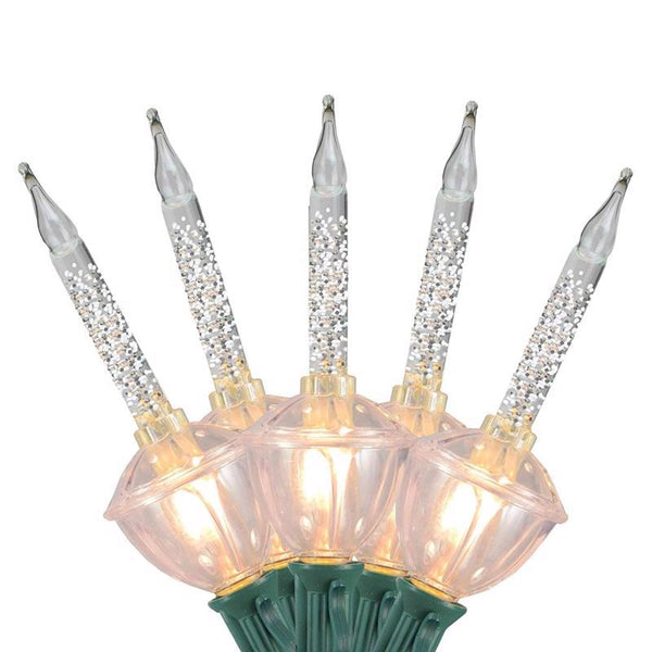 Celebraciones - Luces navideñas novedosas incandescentes transparentes con burbujas, 7 unidades, 7 pies