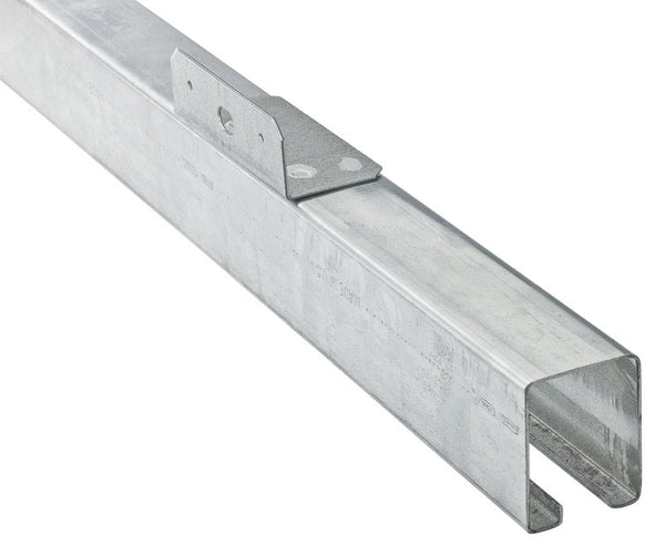 Riel de caja de montaje frontal de acero plateado galvanizado de 10 pies de largo de National Hardware, paquete de 1