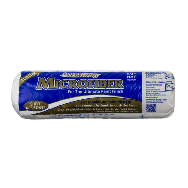 Funda para rodillo de pintura de microfibra ArroWorthy de 9 pulg. de ancho x 3/4 pulg., paquete de 1