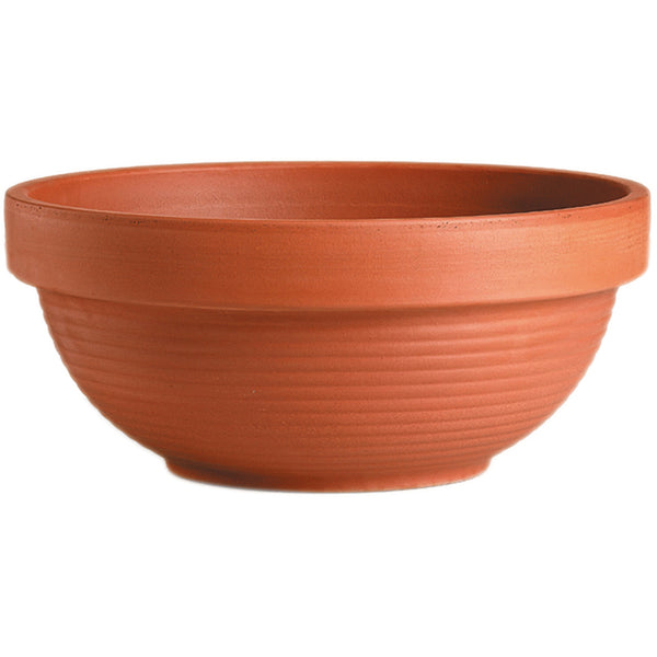 Maceta baja de arcilla Deroma de 5,2 pulgadas de alto x 10,6 pulgadas de profundidad en terracota