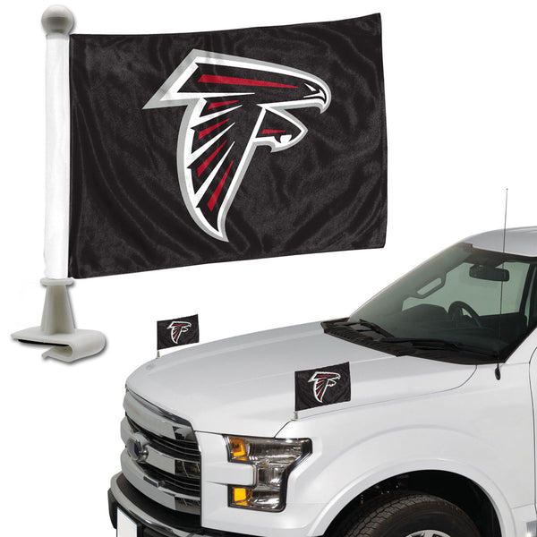 Banderas para autos de embajador de los Atlanta Falcons de la NFL (paquete de 2)