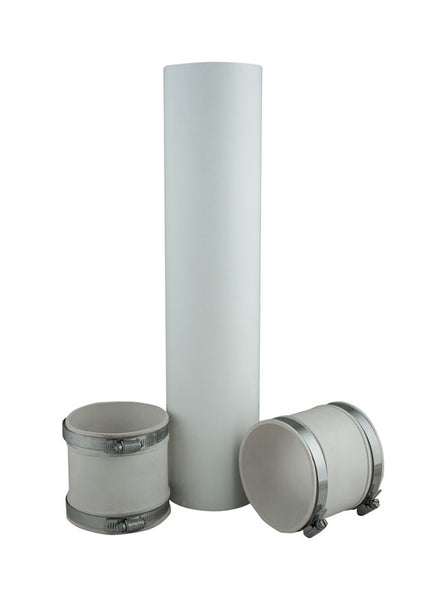 Kit de tubería de extensión universal de plástico blanco Powerflush Optima de Star Water Systems de 18 L.