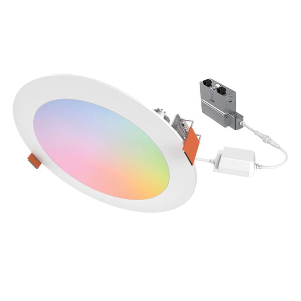Foco empotrable LED inteligente Halo RGB de 6 pulgadas y 12,02 W, sin cubierta