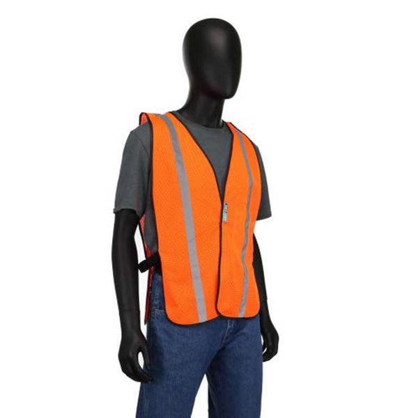 Chaleco de seguridad reflectante de uso general Safety Works de color naranja de alta visibilidad, talla única (paquete de 3)