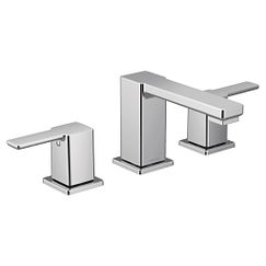 Grifo de baño de arco bajo con dos manijas cromado