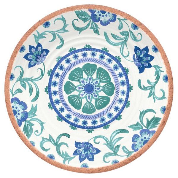 Plato de ensalada artesanal de melamina multicolor TarHong 1 unidad