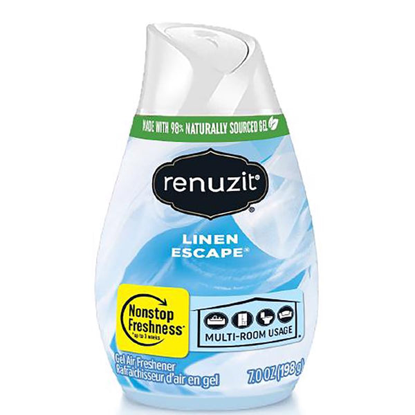 Ambientador en gel Renuzit Snuggle Linen Escape Scent de 7 oz