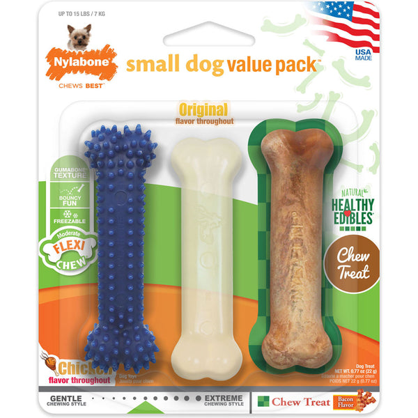 Masticables para perros pequeños, paquete de 3 (paquete de 6)
