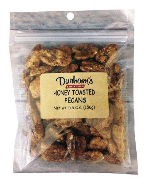 Pecanes tostadas con miel de Durhams, en bolsa de 5,5 oz (paquete de 12)