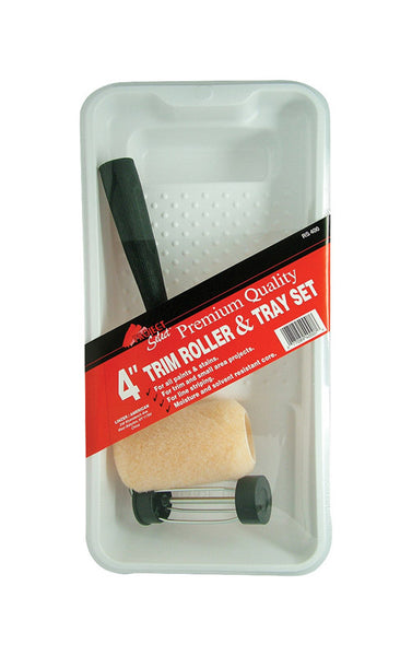 Kit de minirodillo para pintar Linzer de 4 pulg. de ancho con extremo roscado