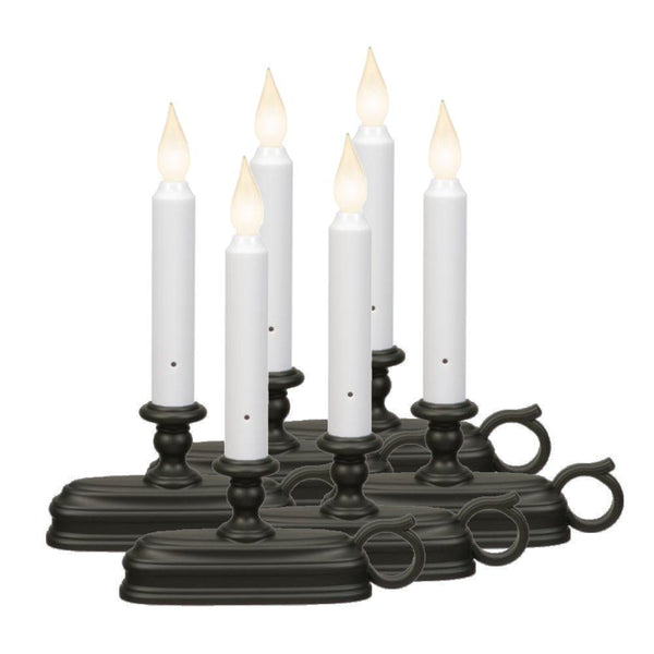 Deluxe Candle Battery Operated LED Warm White, Aged Bronze, (Pack of 6)