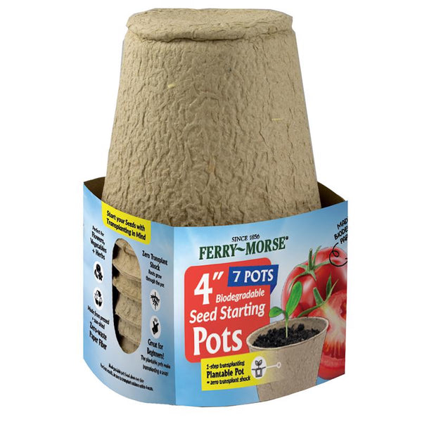 Maceta de turba para iniciar semillas de Ferry-Morse de 7 celdas, 5 pulg. de alto x 4 pulg. de ancho x 4 pulg. de largo, paquete de 7