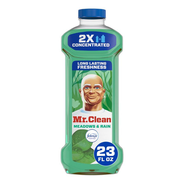 Mr. Clean Meadows and Rain Scent Concentrated All Purpose Cleaner Liquid 23 oz (Pack of 9)