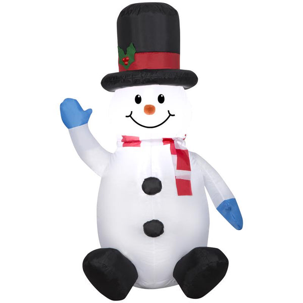 Gemmy Christmas Inflatable Snowman with Tall Top Hat 48 in. Inflatable (Pack of 6)