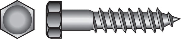 HILLMAN 5/8 in. X 4 in. L Hex Zinc-Plated Steel Lag Screw 25 pk