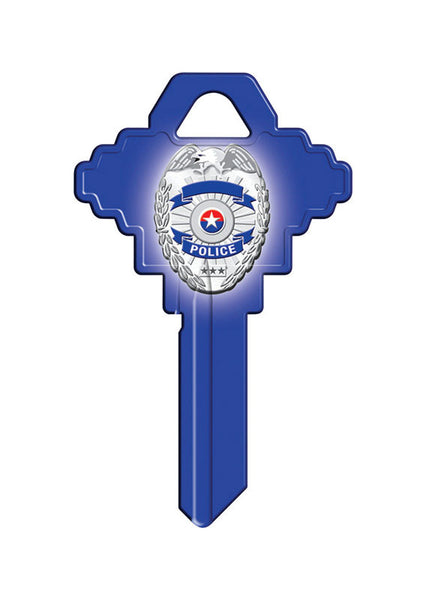 Llave en blanco para casa u oficina con placa de policía Hy-Ko de un solo lado para cerraduras Schlage (paquete de 5)