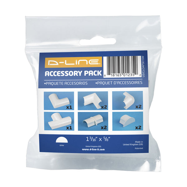 Kit de acoplamiento de conducto de plástico blanco D-Line de 6 pulg. de largo