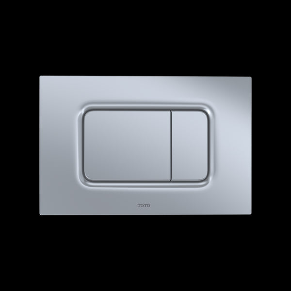 Placa de empuje cuadrada básica Toto - Plata mate E