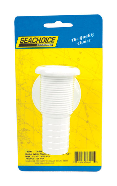 Conector de plástico pulido Seachoice de 1-1/8 pulg. de ancho a través del casco, 1 paquete