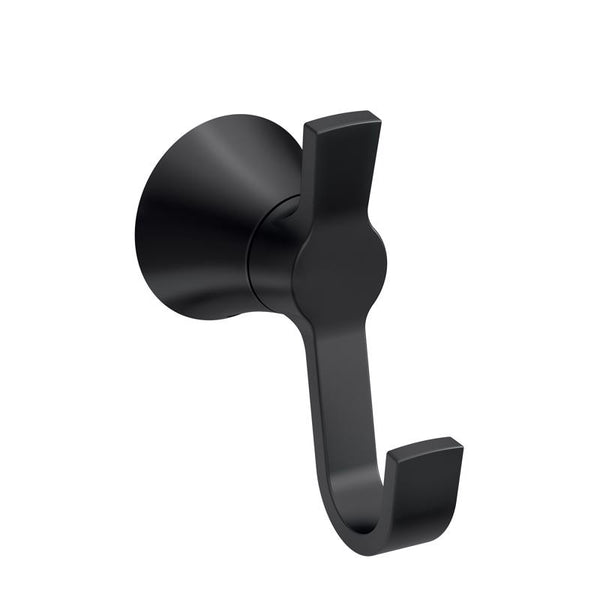 Gancho para bata Moen Mikah de 3-3/4 pulg. de alto x 1-29/32 pulg. de ancho x 3-1/4 pulg. de largo, color negro mate