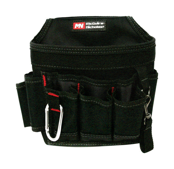 Bolsa para herramientas McGuire-Nicholas de poliéster de 8 pulgadas de ancho x 8 pulgadas de alto, 7 bolsillos, color negro, 1 unidad