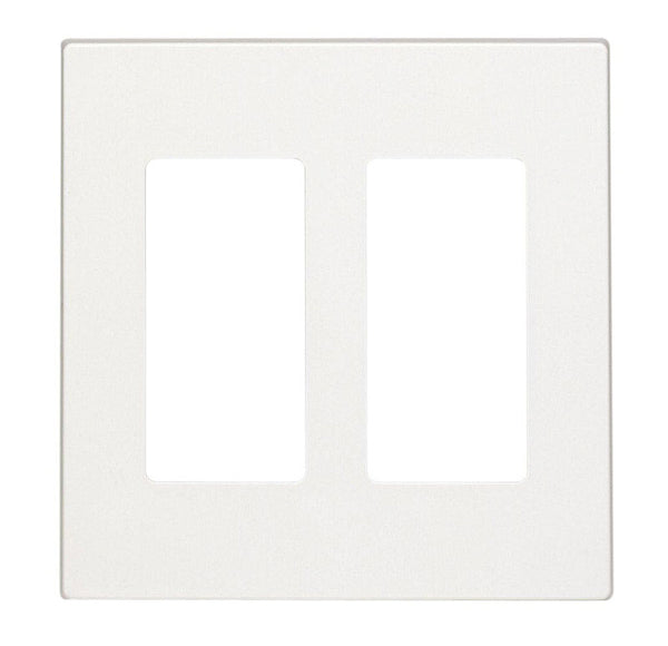 Placa de pared decorativa de policarbonato Leviton Decora White de 2 unidades, 1 unidad