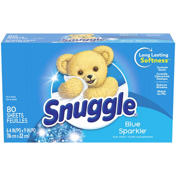 Hojas suavizantes de telas con aroma fresco Snuggle Blue Sparkle, paquete de 1