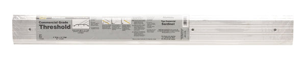 M-D BUILDING PRODUCTS 0.5 in. H X 4 in. W X 36 in. L Aluminum Flat Top Threshold Silver