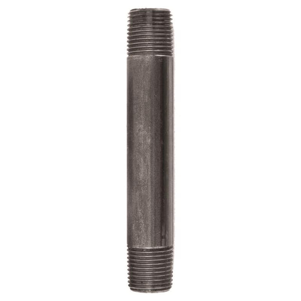 Boquilla de acero negra de 1/2 pulg. MPT x 5 pulg. L de BK Products (paquete de 5)