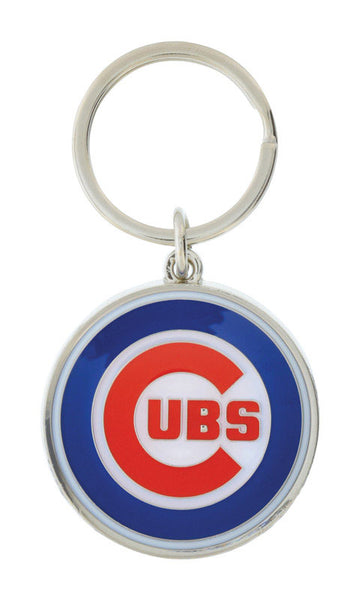 Hillman Chicago Cubs Metal Silver Decorative Key Chain (Pack of 3).