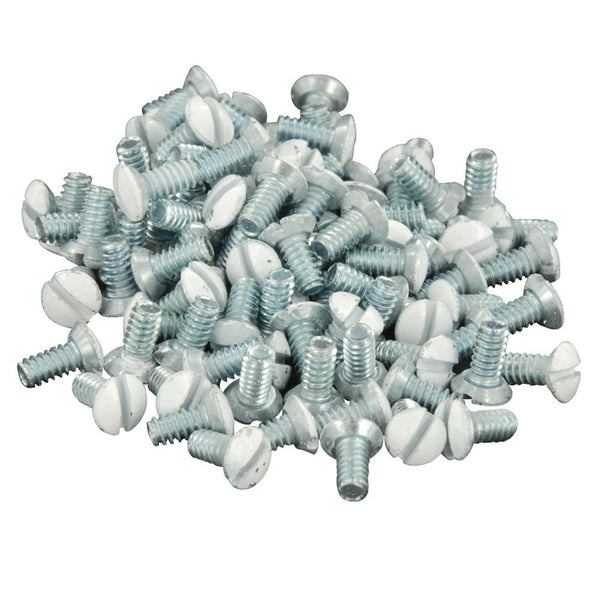 Leviton White Metal Wall Plate Screw 5/16 H in.