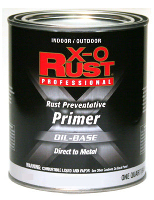 Imprimación para metales, a base de aceite, para interiores y exteriores, gris, 1 cuarto de galón.