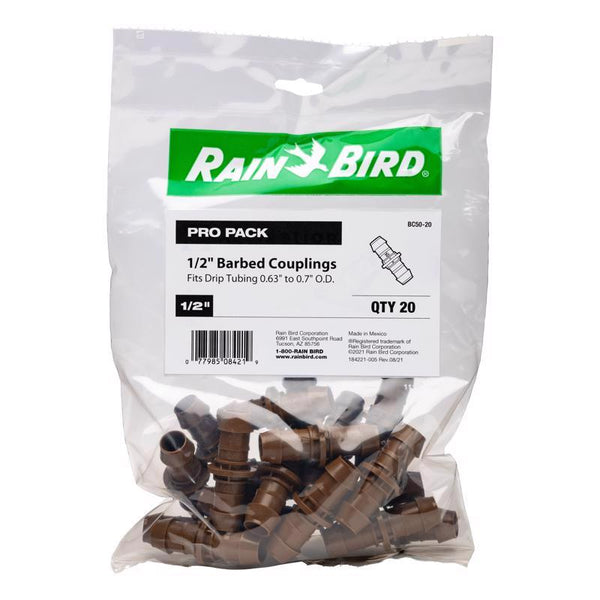 Acoplador de riego por goteo con púas Rain Bird de 1/2 pulg. (paquete de 1)