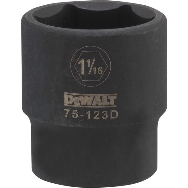 Dado de impacto profundo de 6 puntas SAE DeWalt de 1-1/16 pulg. x 1/2 pulg., 1 pieza